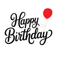 Happy birthday text vector image 
