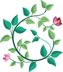 Floral letter G vector design available