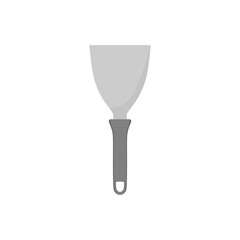 Putty knife flat design vector illustration isolated on white background. trowel or scraper used for drywall or plastering