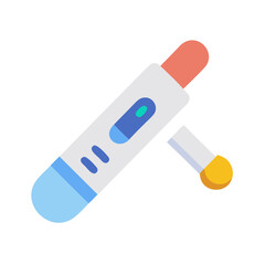 Flat illustration of a pregnancy test kit on black
