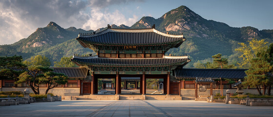 korean traditional palace architecture, palace, korea travel
