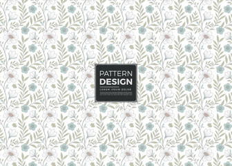 Seamless floral vector pattern for a vintage textile design