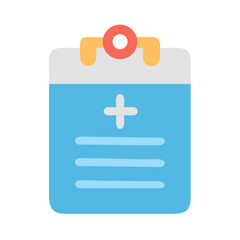 Obraz premium Medical Clipboard Illustration Featuring Health Symbol and Blank Lines