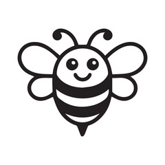 Honey bee logo concept vector