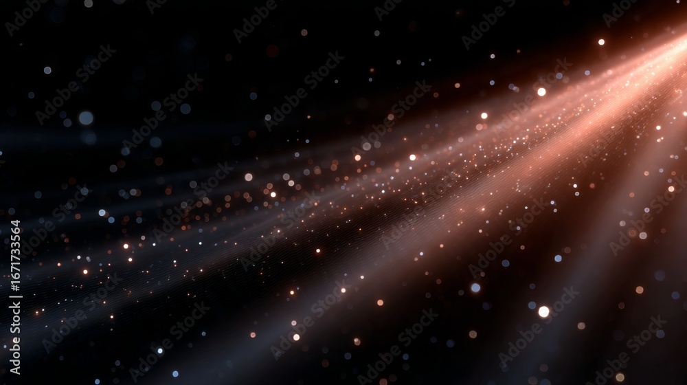Wall mural a stunning display of light rays and sparkling particles creates a magical scene. ideal for backgrou