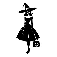 witch with broom
