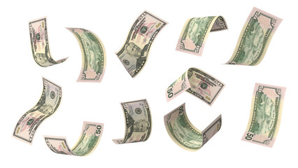 United States_50_Dollars_ Asset_Money_Single_Bank_Currency_Note