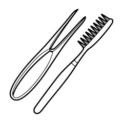 comb and scissors