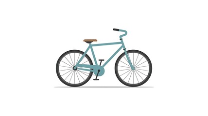 Simple Blue Bicycle Illustration