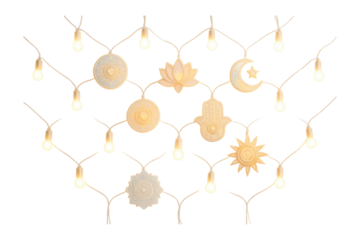 LED net lights with spiritual themes