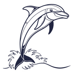 silhouette of a dolphin