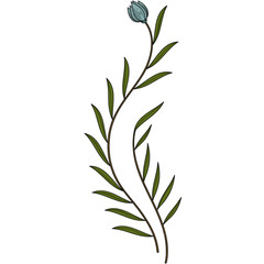 Fototapeta premium Simple Flower Illustration Isolated