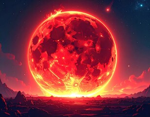 Red Moon – Close-up