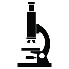 Minimalist electron microscope icon isolated on white background