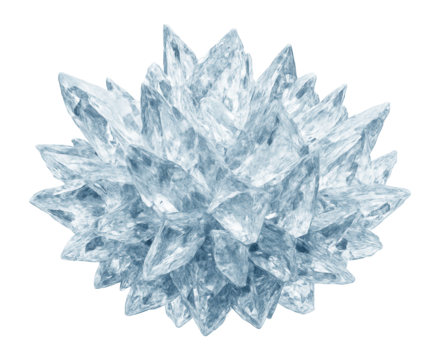 Cluster of small jagged ice shards