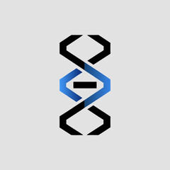 Fototapeta premium Abstract DNA Helix Logo Design - A Symbol of Science and Life