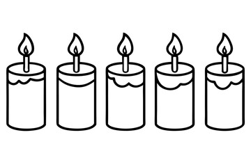 Holiday Candle Collection Minimalist Line Art