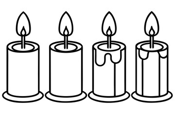 Holiday Candle Collection Minimalist Line Art