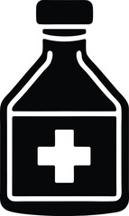 Health symbol bottle vector icon