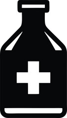 Obraz premium Hospital icon bottle vector icon.