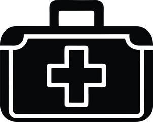 Obraz premium Medical kit bottle vector icon.