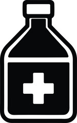 Obraz premium Medical supply bottle vector icon.