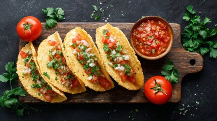 Crispy tacos brimming with vibrant salsa, embody the spicy soul of Dia de Muertos and Taco Tuesday celebrations