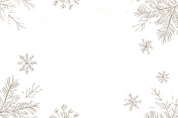 PNG A light beige background with white snowflakes and bokeh lights illustration elegant winter.