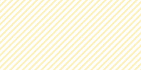 Seamless pastel yellow diagonal stripe pattern on white background, perfect for wrapping paper, wallpaper, fabric, and modern decorative design.