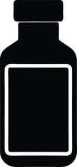 Plain medicine bottle vector icon.