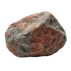 Fototapeta premium Rounded, mottled rock. A smooth, gray and red stone
