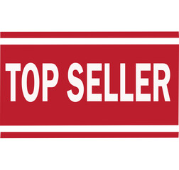 vector illustration modern red banner set with text top seller on white background