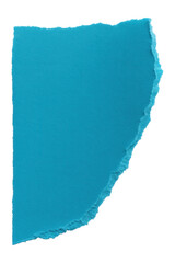 Ripped edge of a cyan paper fragment