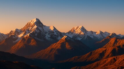 Fototapeta premium sunset in the mountains