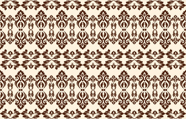 Ikat Damask pattern Colorful background. Luxurious classic ornament in baroque style. Golden ornament design for wallpaper, textiles and luxury