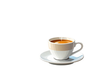 Obraz premium Travel-Themed Italian Espresso Set, isolated on a transparent background PNG