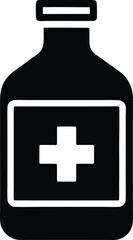 Hospital bottle vector icon.
