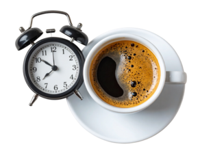  Wake Up with Espresso, isolated on a transparent background PNG