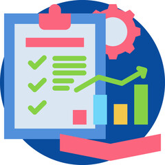 Business plan icon for business, website, application, printing, document, poster design, etc
