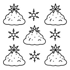 Magical Snow Dust Line Art Collection