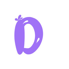 vector illustration of a letter d