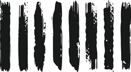 Set of Grunge Brush Strokes. brush vector.
