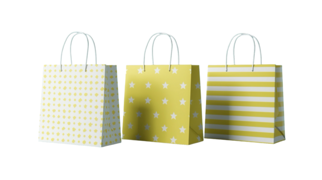 Cheerful Modern Patterned Gift Bag Collection for Retail Occasions and Celebration