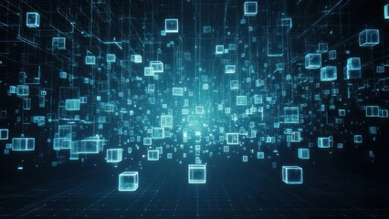 Abstract digital cubes