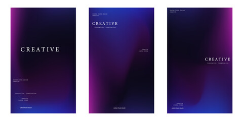 Collection. Abstract liquid background. Neon color blend. Blurred fluid colours. Gradient mesh. Modern design template for posters, ad banners, brochures, flyers, covers, websites. EPS vector image