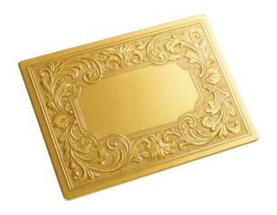 Gold foil embossed label
