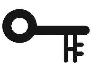 Simple Key Icon Unlock, Access, Security, Concept, Vector Graphic Design