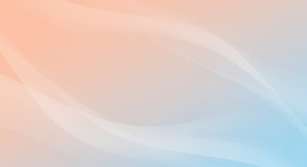 A Smooth and Dreamy Background Featuring Gentle, Flowing White Lines and Subtle Curves Against a Beautifully Blended Pastel Gradient of Soft Orange and Cool Blue Hues, Perfect for Modern Designs.