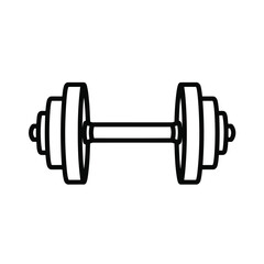 Naklejka premium Sleek Vector Dumbbell Illustration for Weightlifting, Strength Training, and Fitness Workouts