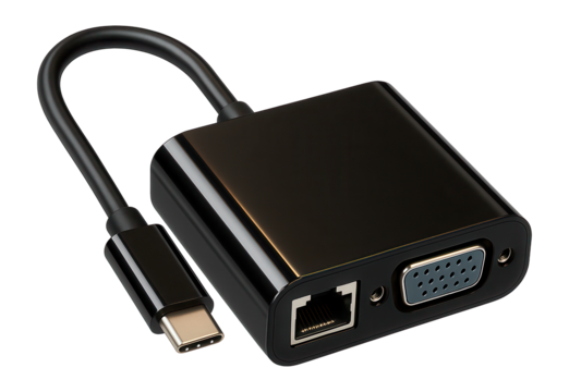USB-C to RJ45 VGA adapter